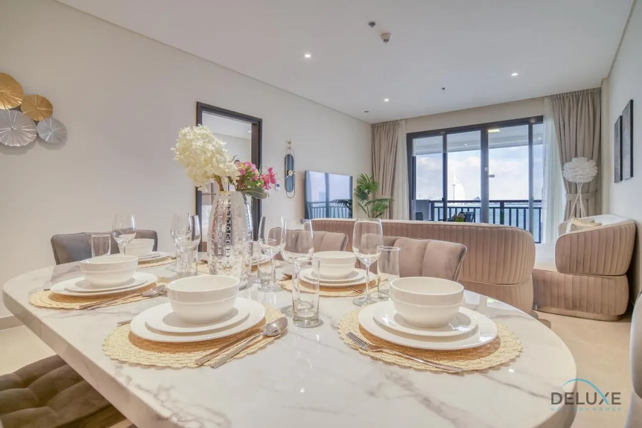 Immaculate 1Br Atroyal Amwaj Residences North Palm Jumeirah By Deluxe Holiday Homes Dubai Apartment